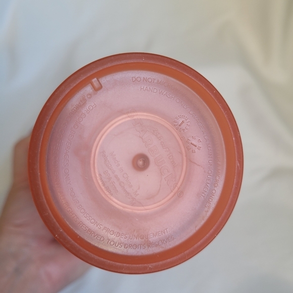 Starbucks Matte Coral  Pink Cactus Venti 24 Oz Tumbler w/ Straw Travel Cup RARE - Picture 6 of 12